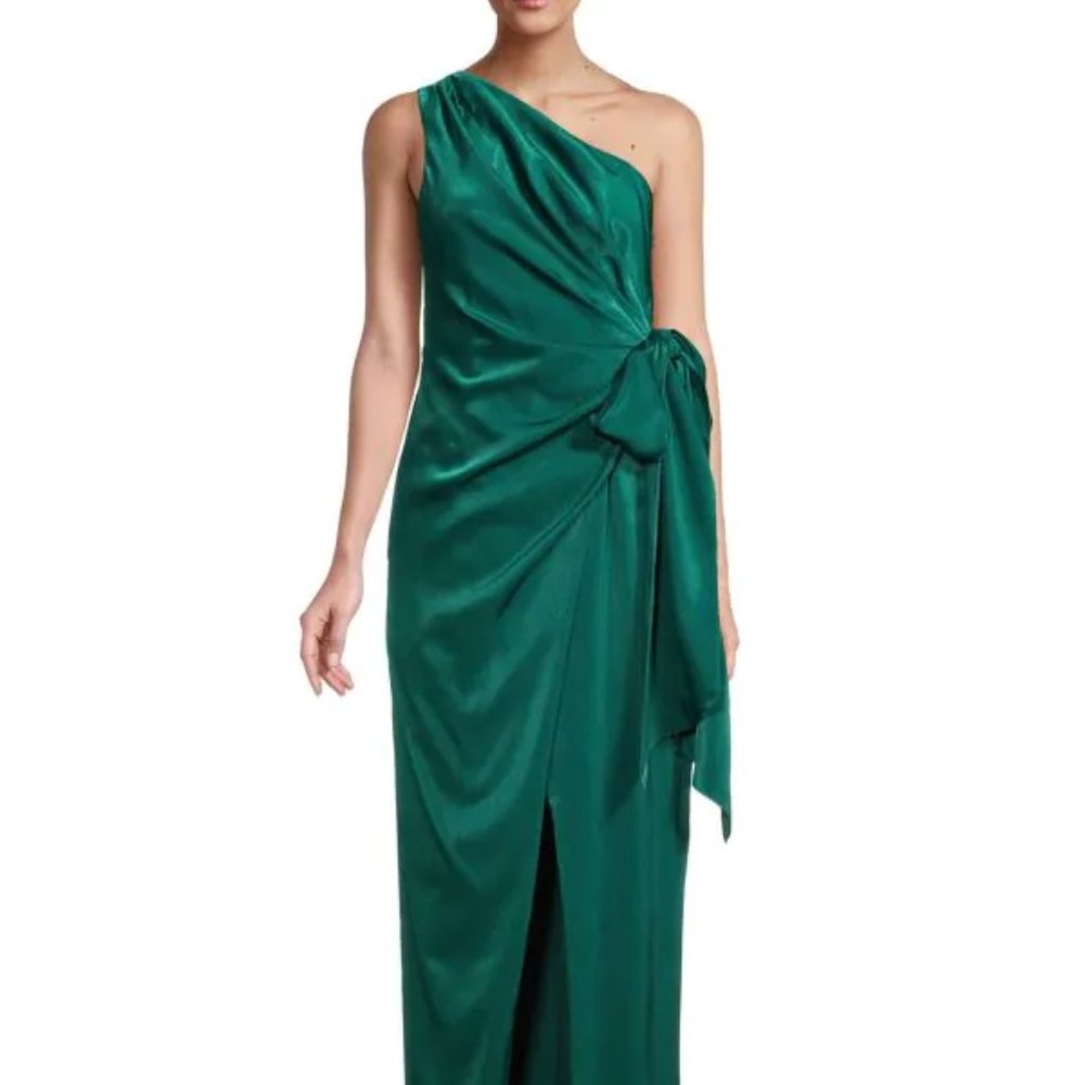 NWT AIDAN MATTOX ​One-Shoulder Draped Gown Size 8